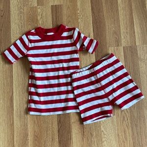 GUC Hanna red and white striped short johns 4T